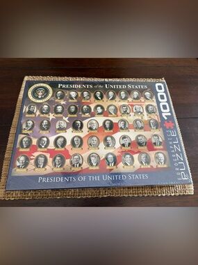 Presidents of the United States Art Puzzle - - Red, Navy 1000 Pieces